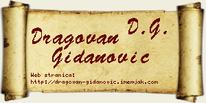 Dragovan Gidanović vizit kartica